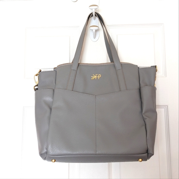 Freshly Picked Handbags - Freshly Picked Large Grey Classic Zippered Carryall Diaper Bag